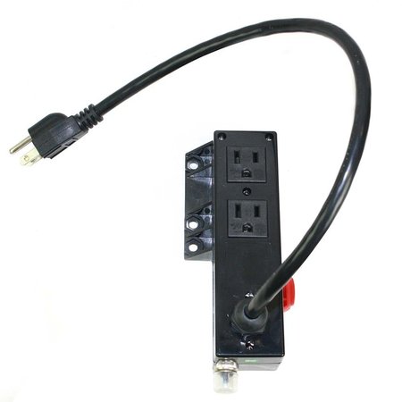 Power Connector for Work Table (router or other) w/built in GFCI, 125V, 15A w/1.6ft long cord 14 AWG -  SUPERIOR ELECTRIC, SE5020